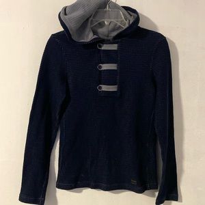 Armani Exchange XS blue sweater with hoodie